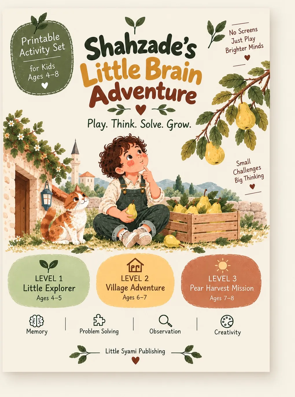 Printable Shahzade Bundle — Levels 1–3, Ages 4–8